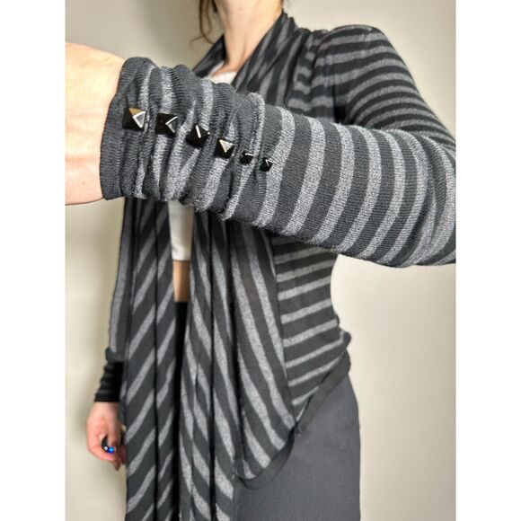 y2k Guess Jeans Black Gray Striped Size Small - Picture 3 of 6